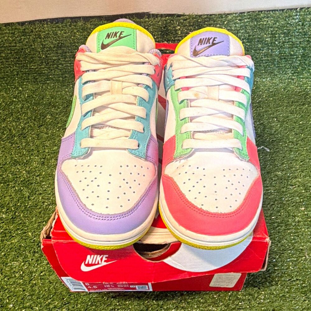 Nike Dunk Low SE Easter Women’s Multicolor Leather Low Top DD1872-100 2021